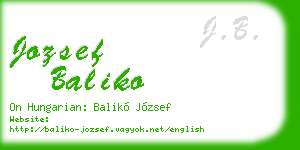 jozsef baliko business card